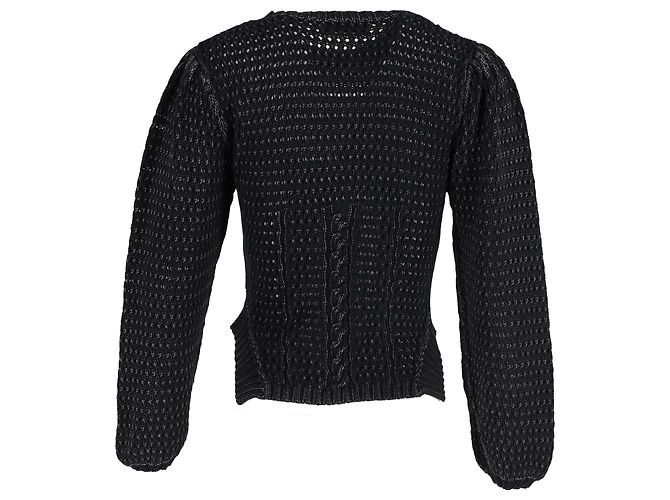 Rachel Comey Emes Zopfmusterpullover aus schwarzer Baumwolle - Ansicht 3
