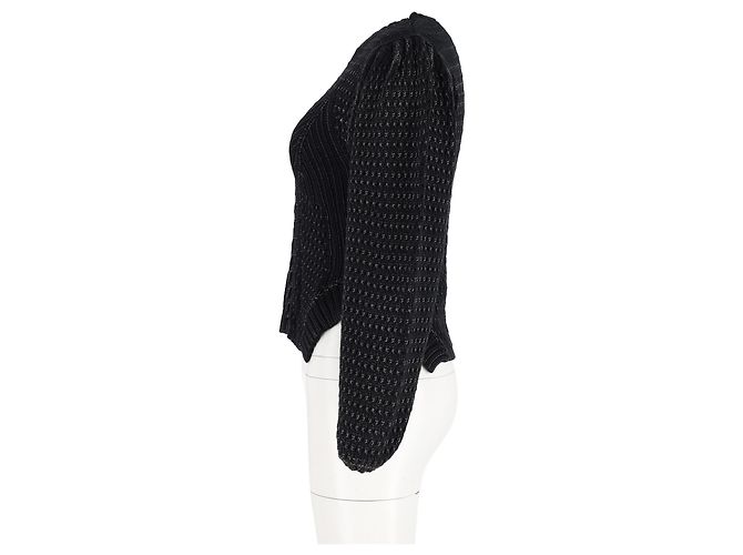 Rachel Comey Emes Zopfmusterpullover aus schwarzer Baumwolle - Ansicht 5