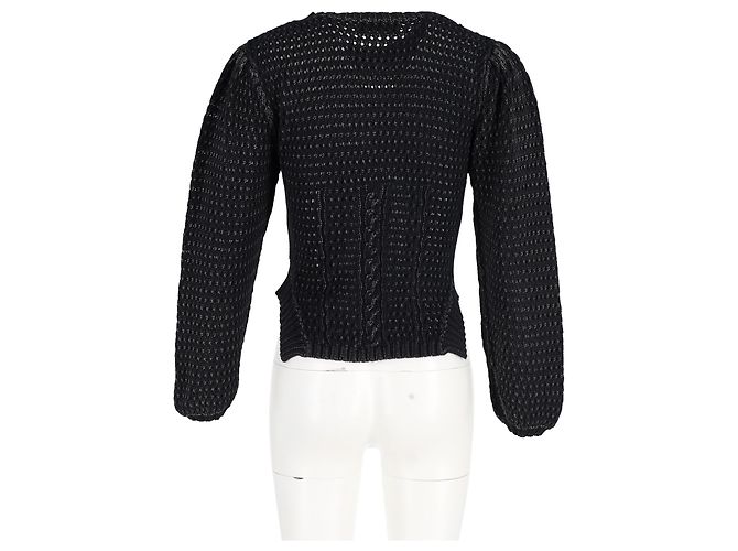 Rachel Comey Emes Zopfmusterpullover aus schwarzer Baumwolle - Ansicht 6