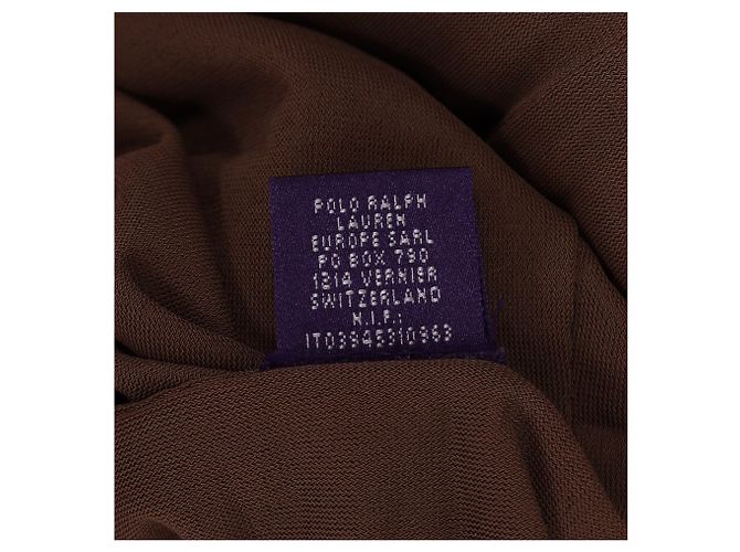 Vestido de manga larga de la colección Ralph Lauren en algodón marrón Castaño - vista 10
