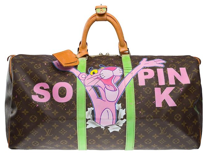LOUIS VUITTON Keepall Bag in Brown Canvas - 101287 - view 2