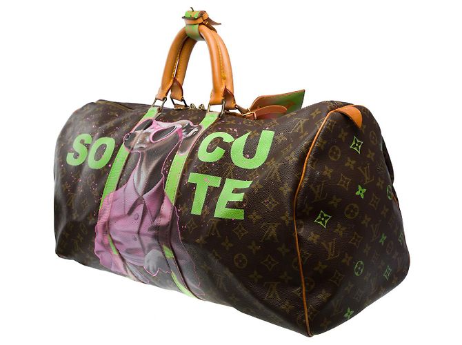 LOUIS VUITTON Keepall Bag in Brown Canvas - 101287 - view 5