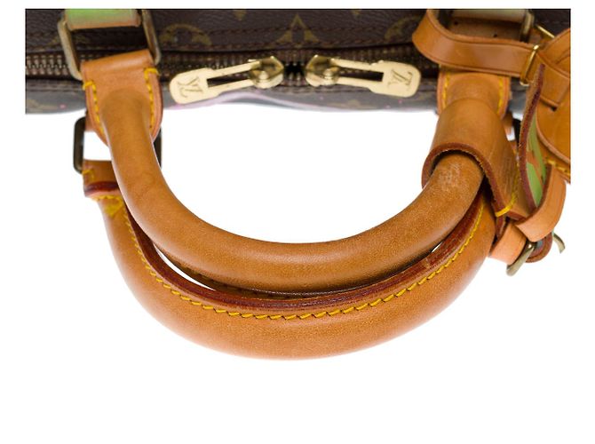 LOUIS VUITTON Keepall Bag in Brown Canvas - 101287 - view 9