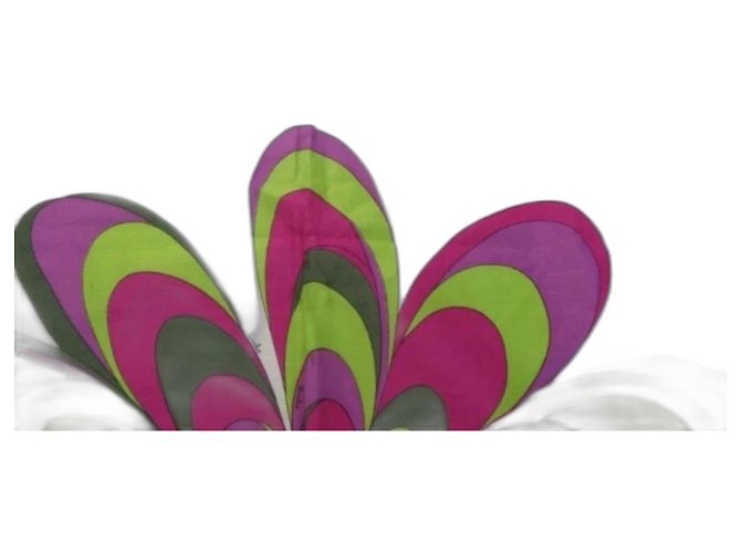 Fazzoletto Emilio Pucci in cotone viola e verde Multicolore - vista 2
