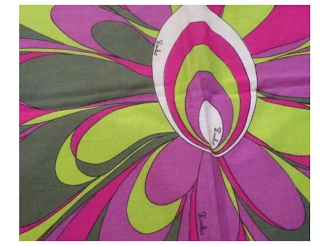 Fazzoletto Emilio Pucci in cotone viola e verde Multicolore - vista 3