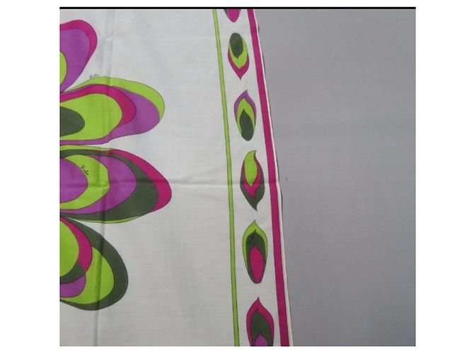 Fazzoletto Emilio Pucci in cotone viola e verde Multicolore - vista 4