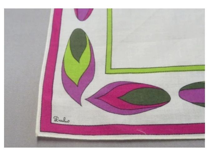 Fazzoletto Emilio Pucci in cotone viola e verde Multicolore - vista 6