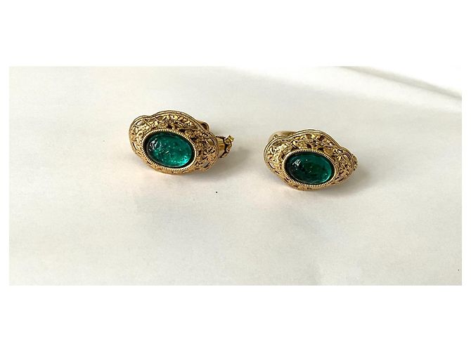 Autre Marque Orecchini Zoe Coste oro e verdi in metallo D'oro Verde - vista 5