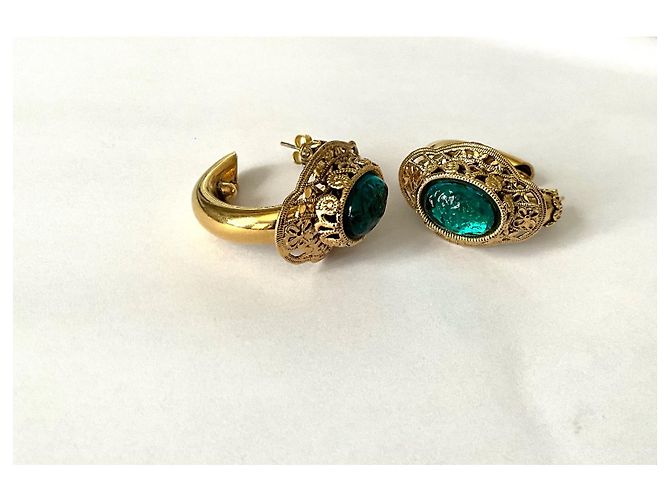 Autre Marque Orecchini Zoe Coste oro e verdi in metallo D'oro Verde - vista 6