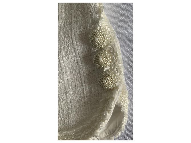 Short de tweed Andrew GN Eggshell Blanco roto - vista 3