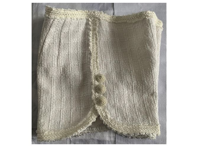 Short de tweed Andrew GN Eggshell Blanco roto - vista 5