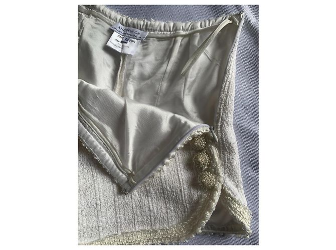 Short de tweed Andrew GN Eggshell Blanco roto - vista 7