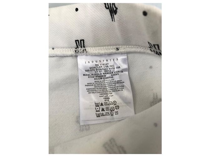 Mini short Moncler blanco con monograma de algodón - vista 4