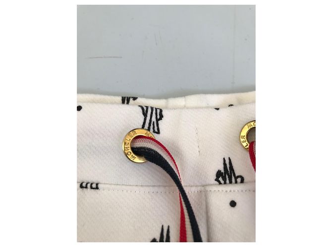 Mini short Moncler blanco con monograma de algodón - vista 5