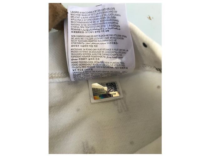 Mini short Moncler blanco con monograma de algodón - vista 8