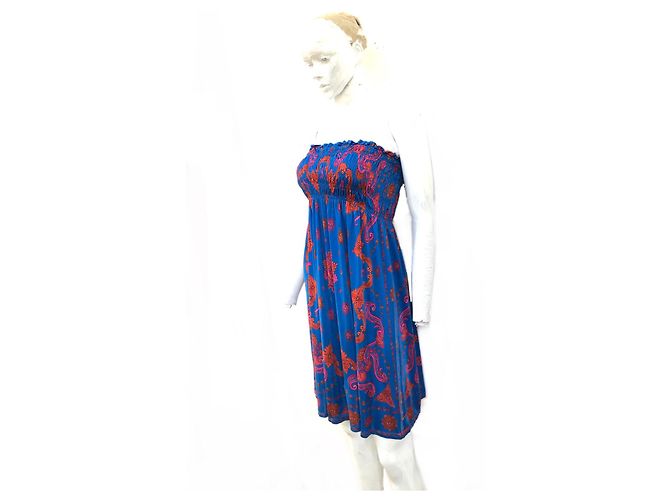 Versace Monogramm Strandkleid Blau Viskose - Ansicht 4