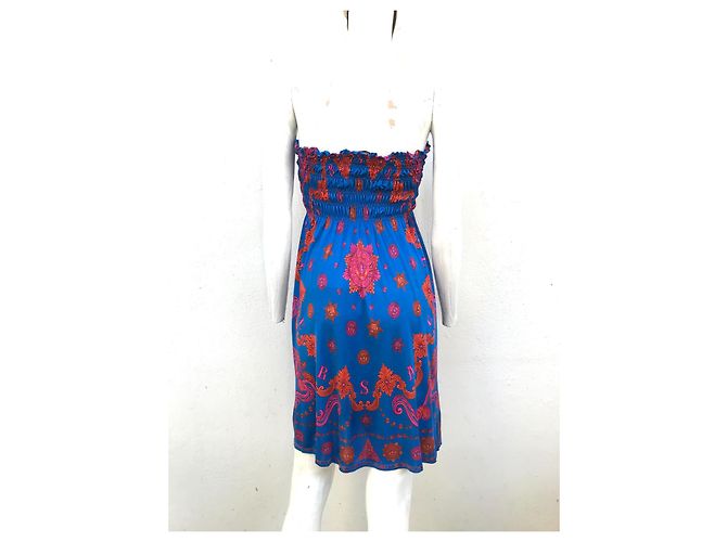 Versace Monogramm Strandkleid Blau Viskose - Ansicht 6