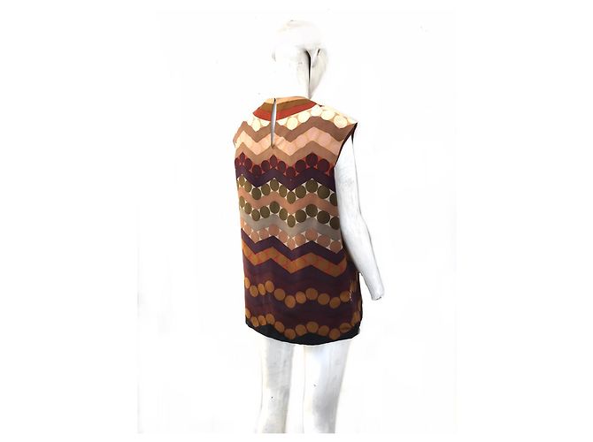 Blusa Prada in seta multicolore - vista 4