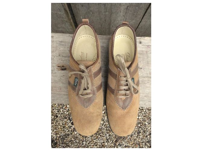 Derbies Paraboot Marrone Chiaro in Camoscio - vista 2