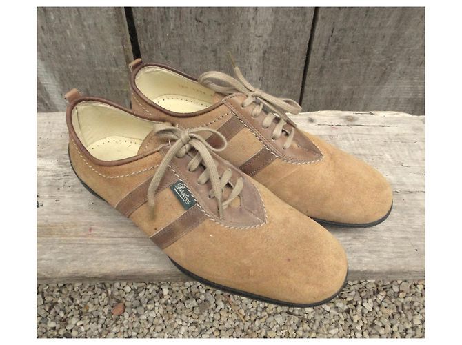 Derbies Paraboot Marrone Chiaro in Camoscio - vista 4
