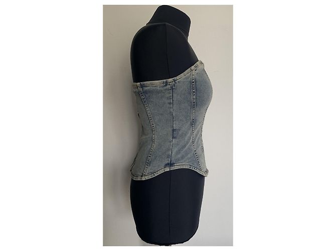 Corset Maje in denim blu - vista 10