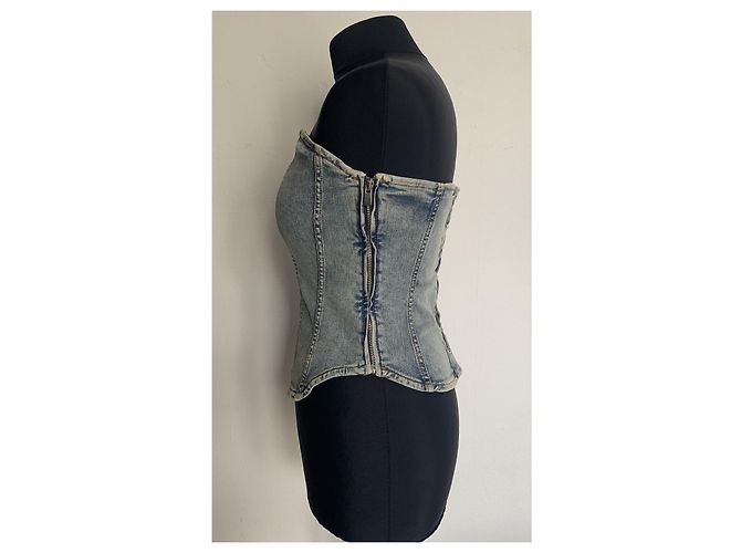 Corset Maje in denim blu - vista 11