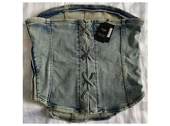 Corset Maje in denim blu - vista 6