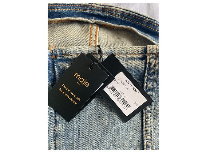 Corset Maje in denim blu - vista 7