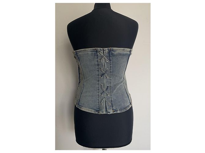 Corset Maje in denim blu - vista 8