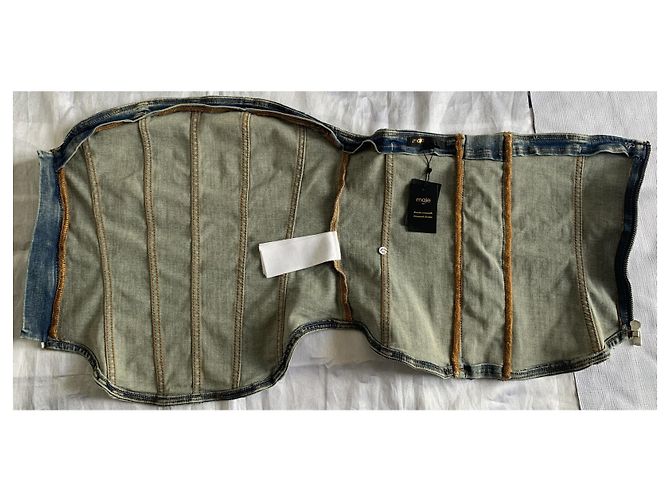 Corset Maje in denim blu - vista 9