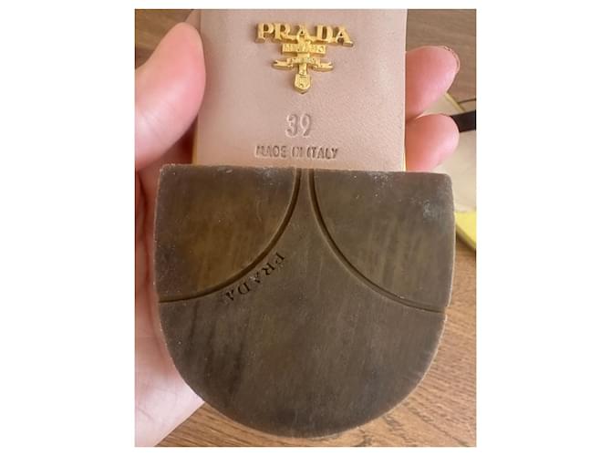 Mules Prada in pelle gialla Giallo - vista 2