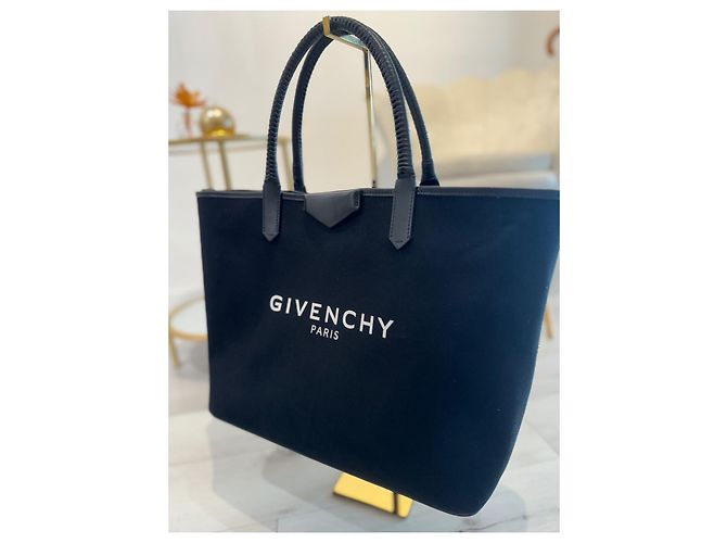 Givenchy Shopper Tasche schwarz Stoff - Ansicht 2
