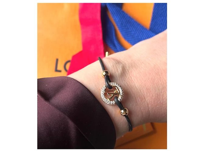 Bracciale Louis Vuitton Louise by night nero - vista 2