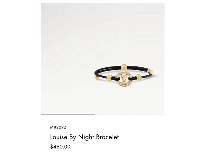 Bracciale Louis Vuitton Louise by night nero - vista 3