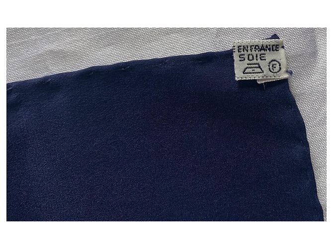 Hermès Herren Schals Golden Marineblau - Ansicht 5