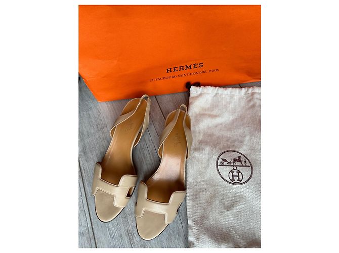 Aloha Hermès Ballettschuhe Beige - Ansicht 3