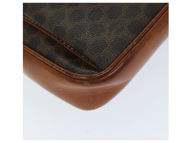 Céline CELINE Pochette in tela macadam PVC Marrone Auth bs14536 - vista 14