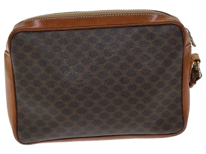 Céline CELINE Pochette in tela macadam PVC Marrone Auth bs14536 - vista 2