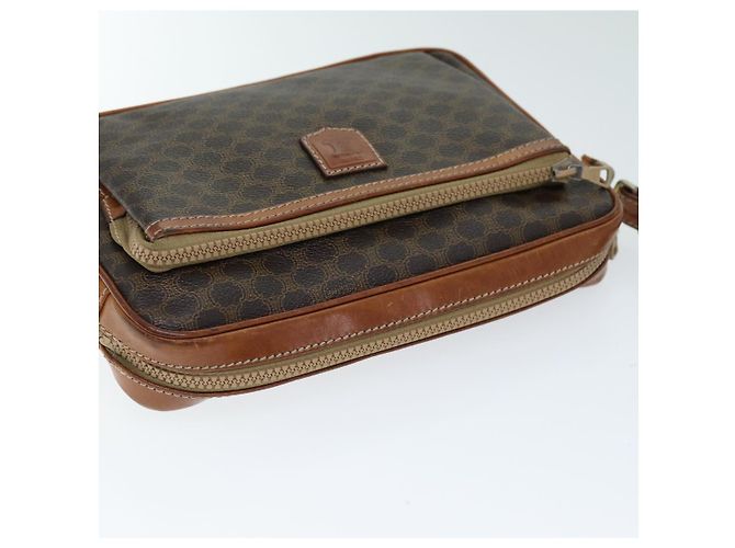 Céline CELINE Pochette in tela macadam PVC Marrone Auth bs14536 - vista 6