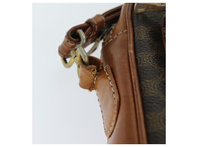 Céline CELINE Pochette in tela macadam PVC Marrone Auth bs14536 - vista 8