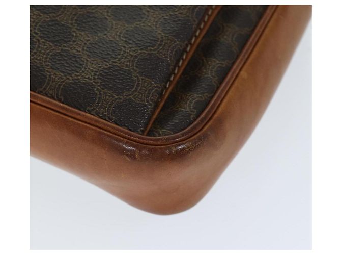 Céline CELINE Pochette in tela macadam PVC Marrone Auth bs14536 - vista 9