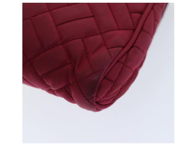 PRADA Borsa A Tracolla Con Catena Nylon Rosa Auth 75800 - vista 17