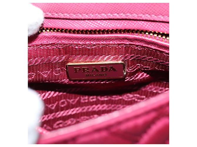 PRADA Borsa A Tracolla Con Catena Nylon Rosa Auth 75800 - vista 19
