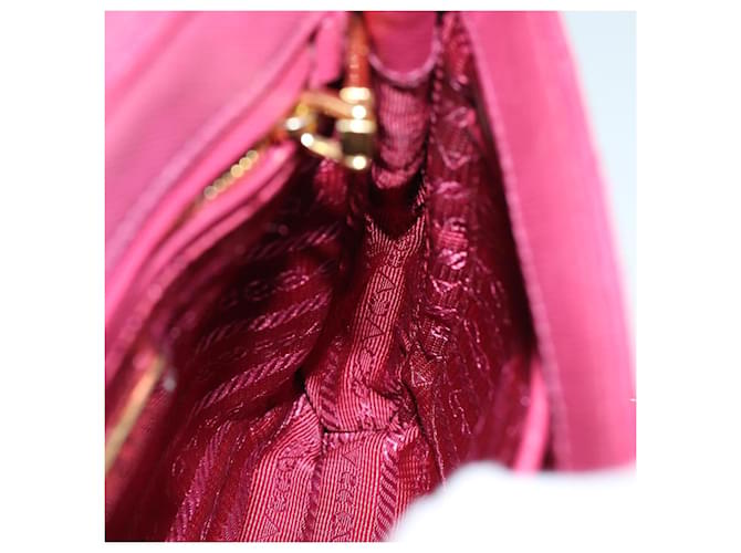 PRADA Borsa A Tracolla Con Catena Nylon Rosa Auth 75800 - vista 21