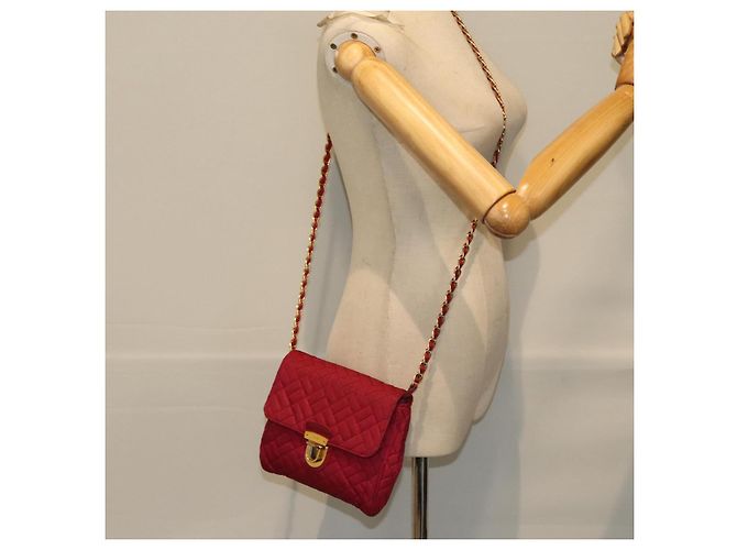 PRADA Borsa A Tracolla Con Catena Nylon Rosa Auth 75800 - vista 23
