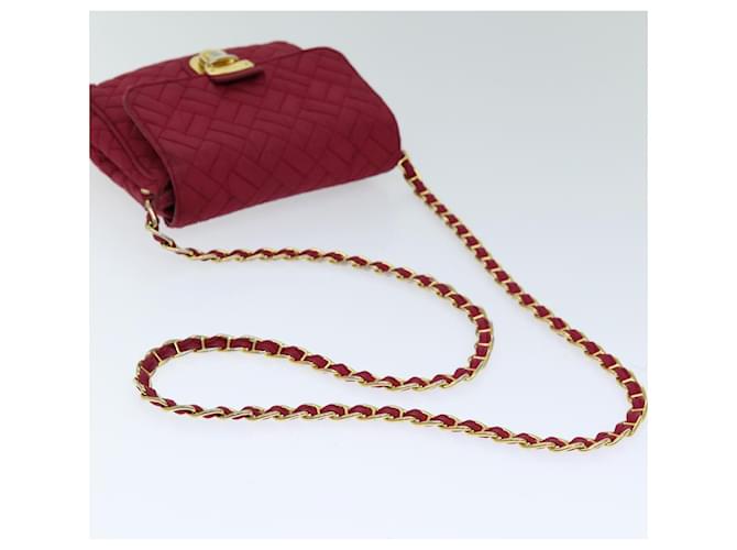 PRADA Borsa A Tracolla Con Catena Nylon Rosa Auth 75800 - vista 7