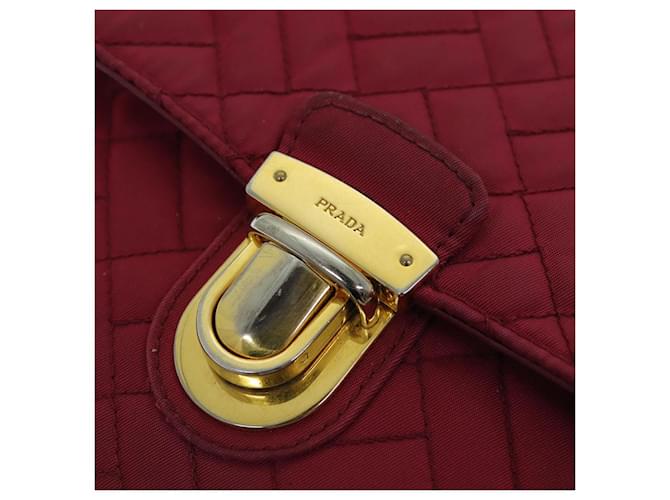 PRADA Borsa A Tracolla Con Catena Nylon Rosa Auth 75800 - vista 8