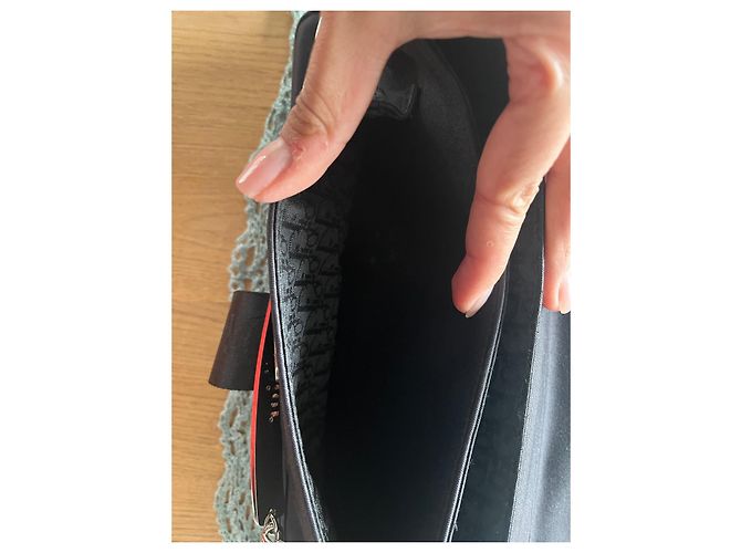 CHRISTIAN DIOR PORTAFOGLIO A TRACOLLA HARDCORE STRASS MUSQUETON Blu Navy - vista 10