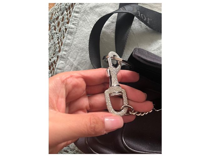 CHRISTIAN DIOR PORTAFOGLIO A TRACOLLA HARDCORE STRASS MUSQUETON Blu Navy - vista 15