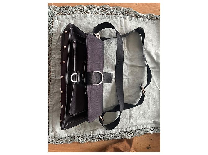 CHRISTIAN DIOR PORTAFOGLIO A TRACOLLA HARDCORE STRASS MUSQUETON Blu Navy - vista 4
